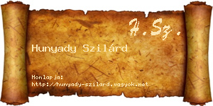 Hunyady Szilárd névjegykártya